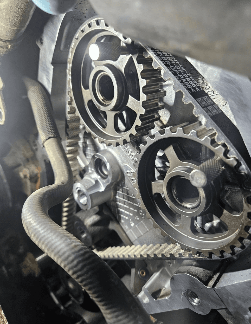 Mechanic working on a car